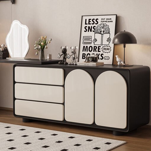 Fannie Dressing Table With Sideboard, Black & Cream - Image 2