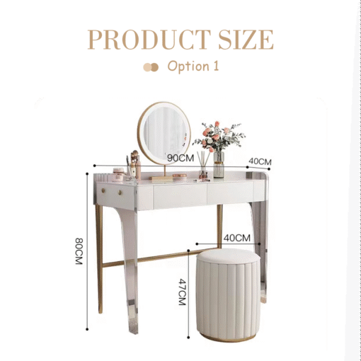 Elfriede Dressing Table, White - Image 7