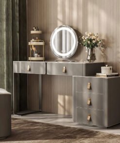 Hall Dressing Table  With LED Mirror, Grey