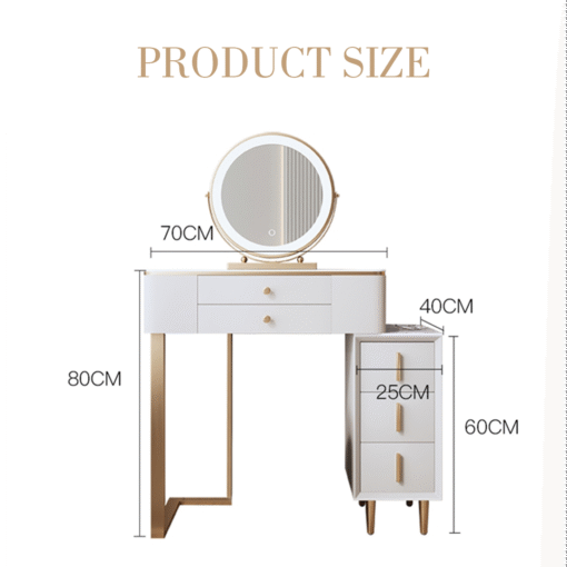 Falecia Dressing Table, White - Image 6