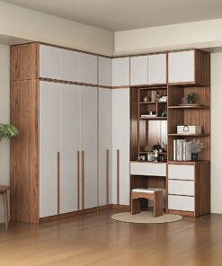 Bianchi Corner Wardrobe, L Shape Wardrobe With Dressing Table