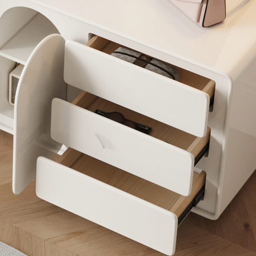 Brennan Dressing Table With Sideboard, White - Image 2