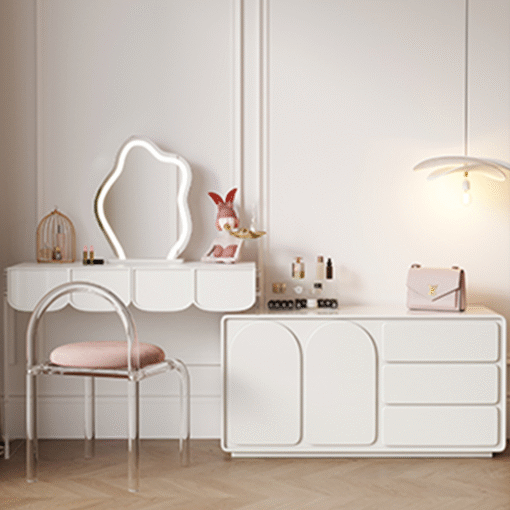 Brennan Dressing Table With Sideboard, White - Image 3