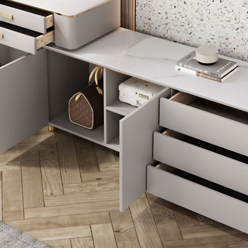 Haggith Corner Dressing Table With Sideboard - Image 4