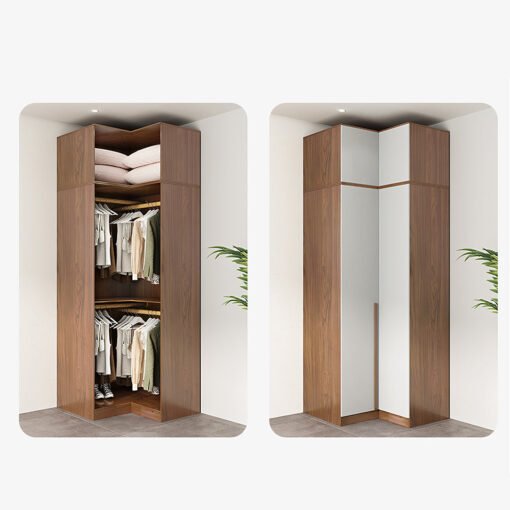 Bianchi Corner Wardrobe, L Shape Wardrobe With Dressing Table - Image 6