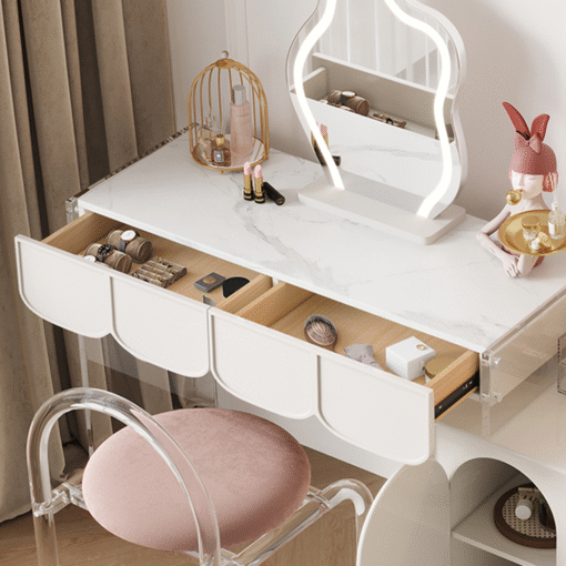 Brennan Dressing Table With Sideboard, White - Image 5