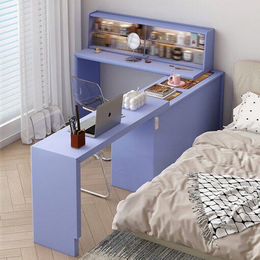 Nair Corner Dressing Table With LED Mirror, Macaroon Colour - Image 5