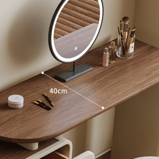 Lewis Dressing Table With Chest Of Drawers & Round Mirror, Solid Wood - Image 5