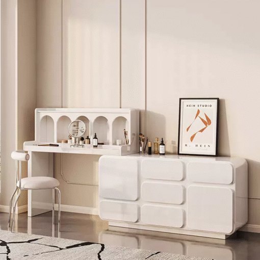 Thompson Dressing Table With Sideboard, Cream - Image 5