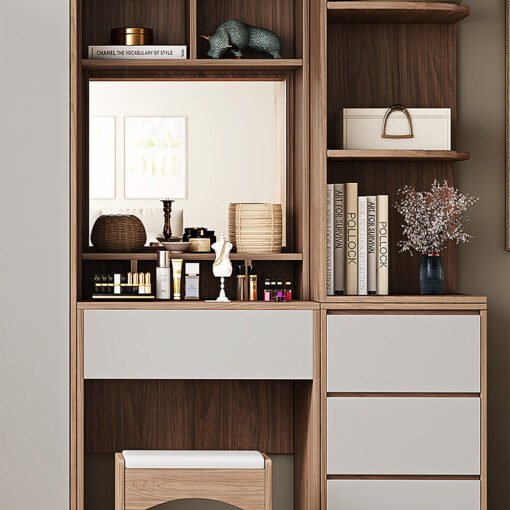 Bianchi Corner Wardrobe, L Shape Wardrobe With Dressing Table - Image 8