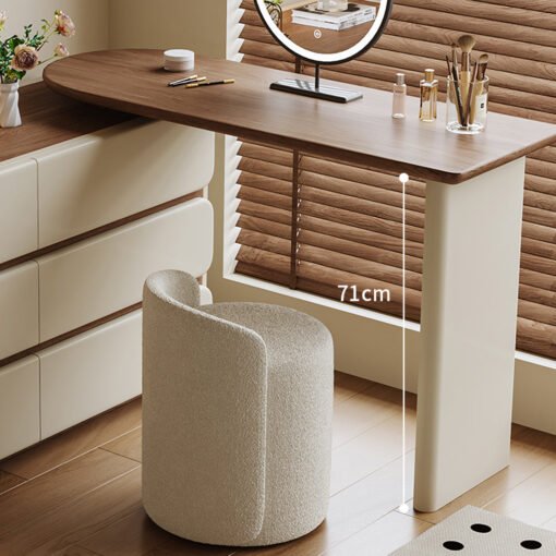 Lewis Dressing Table With Chest Of Drawers & Round Mirror, Solid Wood - Image 10