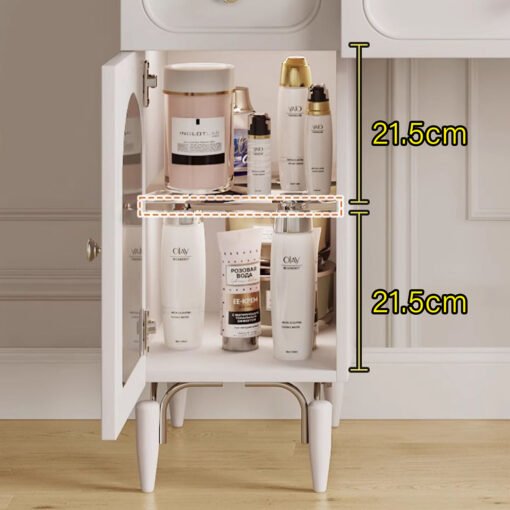 Layla Slimline Dressing Table, Small Dressing Table, Cream - Image 6