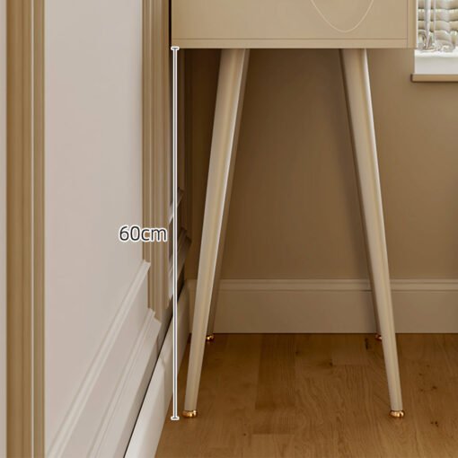 Aisha Slimline Dressing Table For Narrow Space, Cream - Image 6