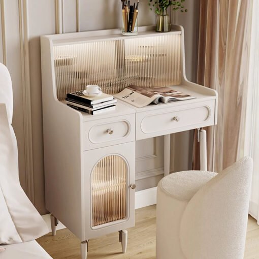 Layla Slimline Dressing Table, Small Dressing Table, Cream - Image 7