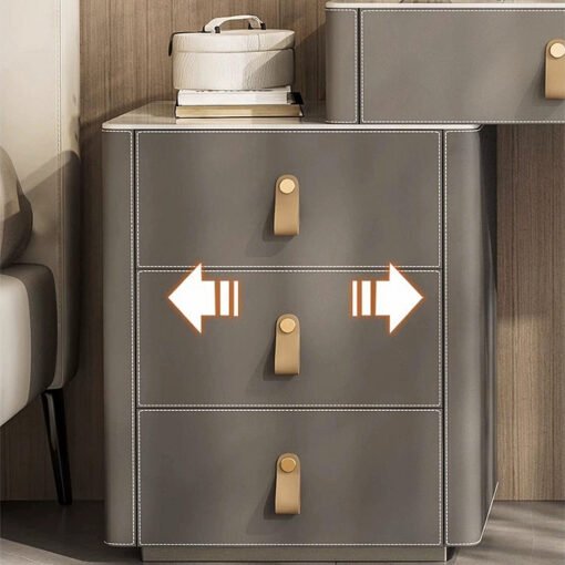 Hall Dressing Table  With LED Mirror, Grey - Image 8