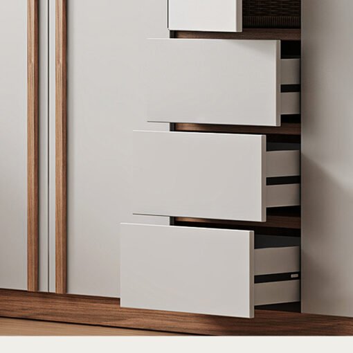 Bianchi Corner Wardrobe, L Shape Wardrobe With Dressing Table - Image 4