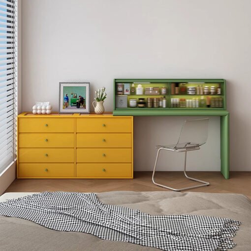 Nair Corner Dressing Table With LED Mirror, Macaroon Colour - Image 9