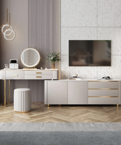 Haggith Corner Dressing Table With Sideboard