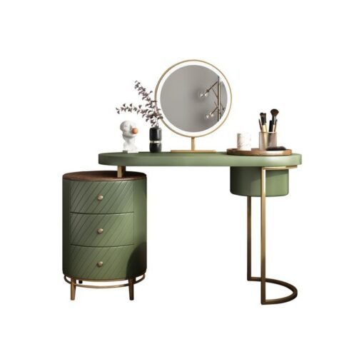 Tandy Dressing Table, Green/ White/ Black And Gold - Image 4